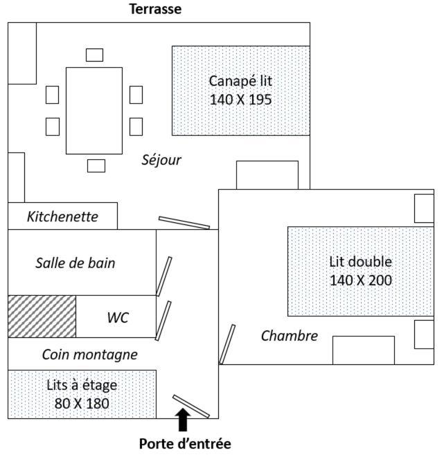 Appartement Renove T2, Vue Montagne サモエンヌ エクステリア 写真